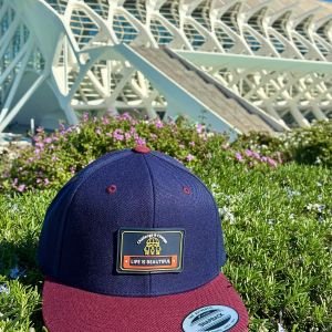 Gorra Snapback LIFE IS BEAUTIFUL Azul Marino/Burdeos – Challenge & Change
